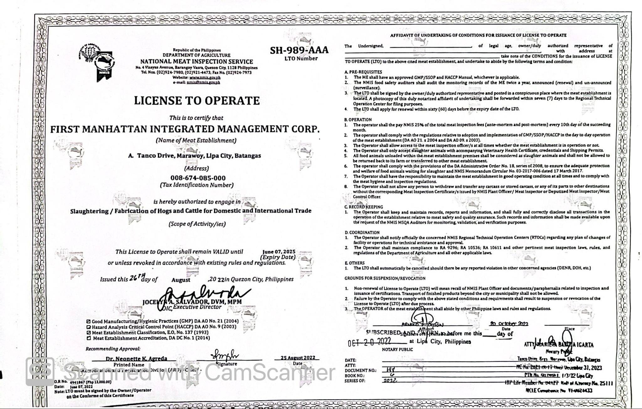 License to Operate